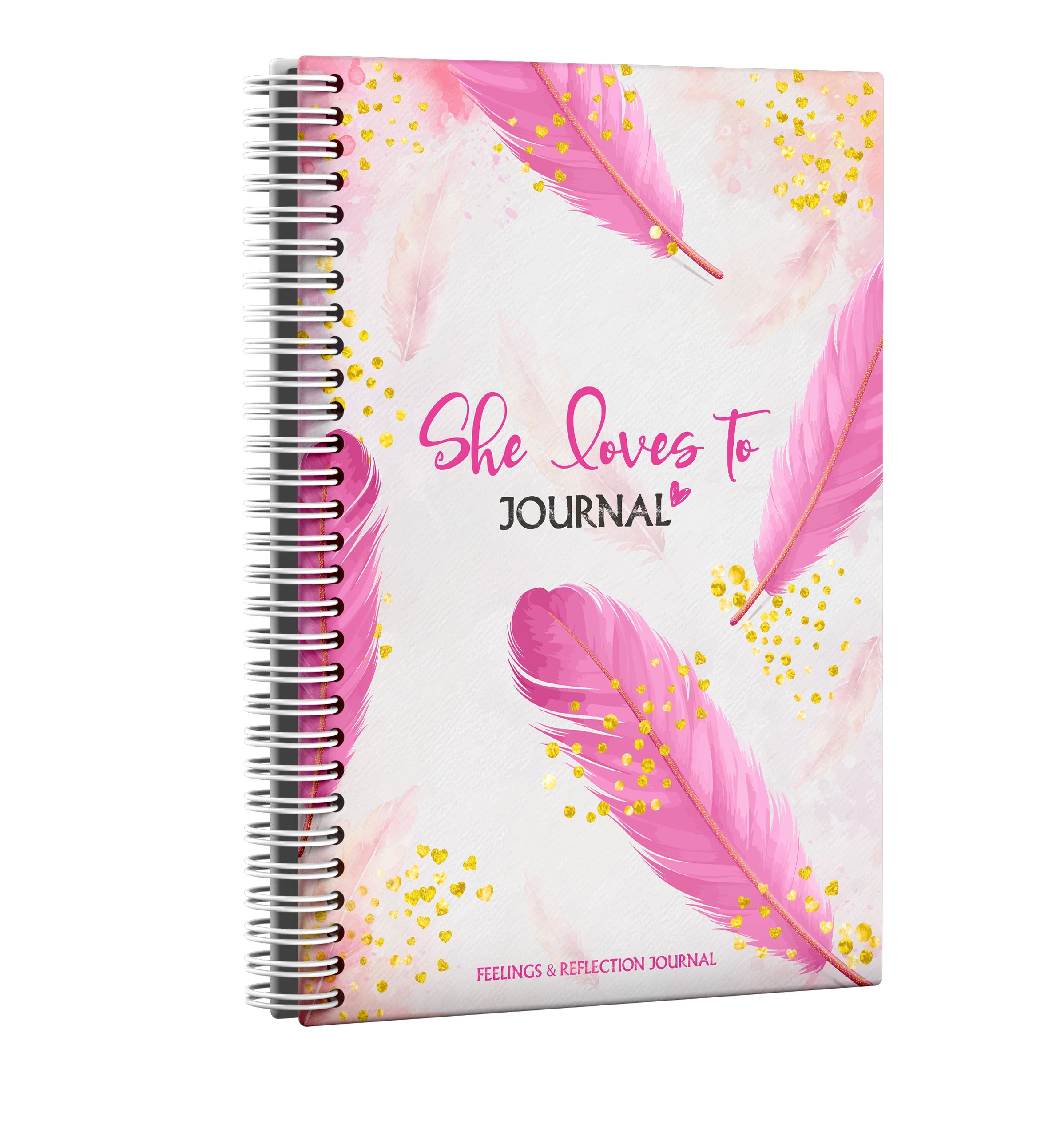 Feelings & Reflections Journal – She Loves to Journal | Female Gift | Feminine Woman Gift Idea | Journal | Mothers Day Gift | Journal Notebook | Gift