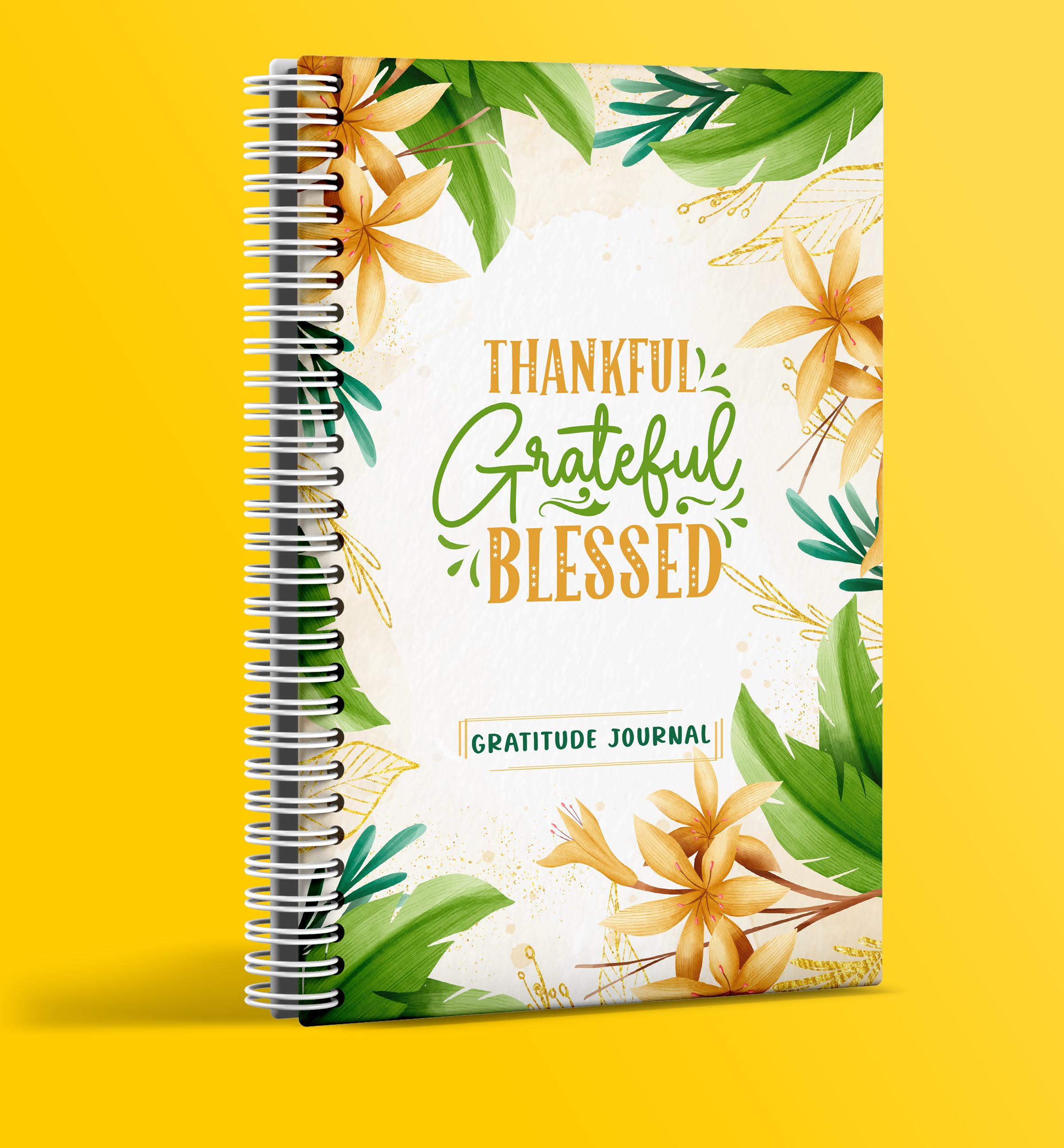 Gratitude Journal – Thankful, Grateful, Blessed | Feminine Woman Gift Idea | Journal | Work Gift Idea | Female Gift Idea | Travel Gift Idea