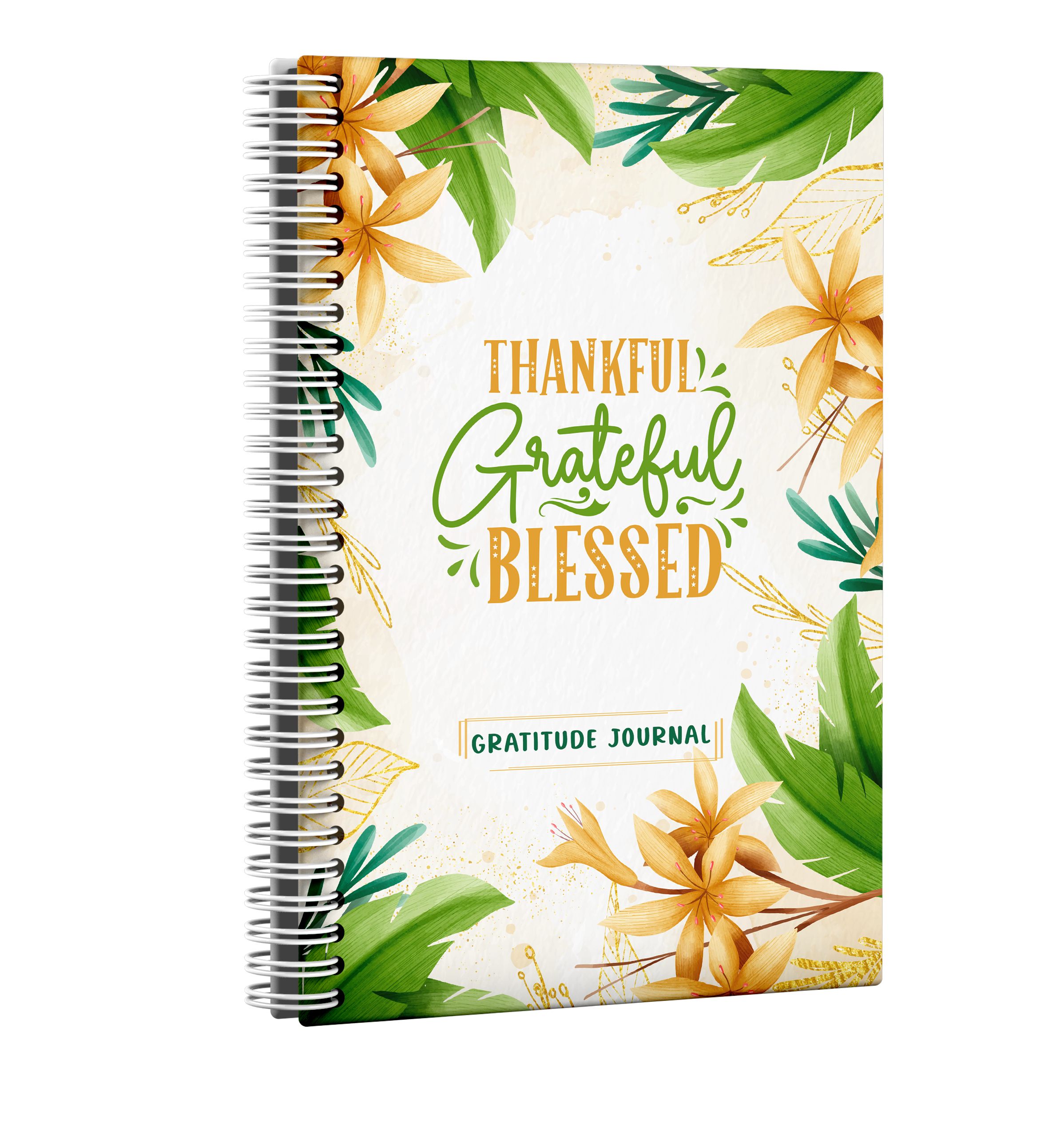 Gratitude Journal – Thankful, Grateful, Blessed | Feminine Woman Gift Idea | Journal | Work Gift Idea | Female Gift Idea | Travel Gift Idea