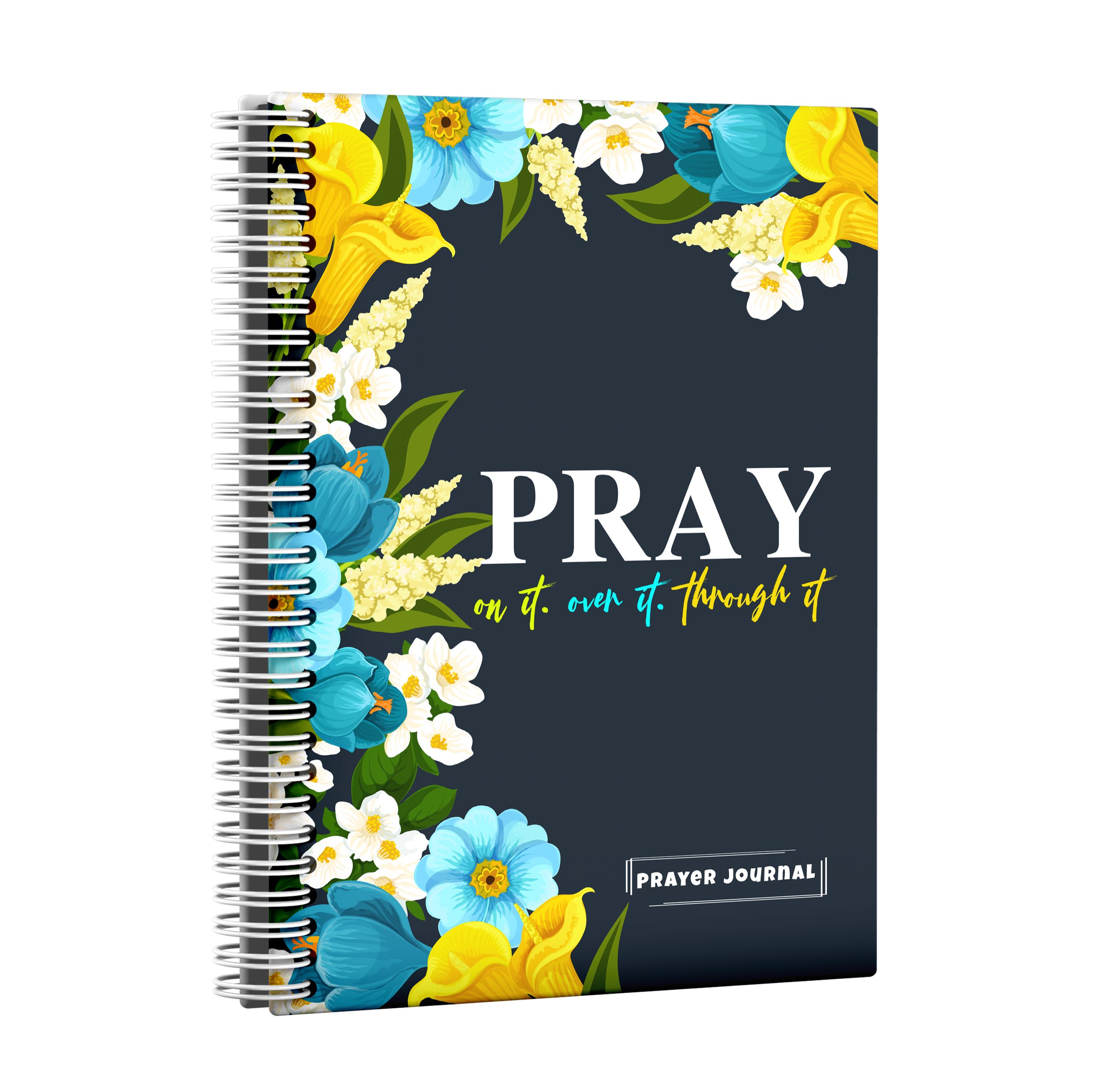 Prayer Journal – Prayer over it, on it, through it | Female Gift | Journal | Christian Gift | Work Gift Idea | Female Gift Idea | Travel Gift Idea