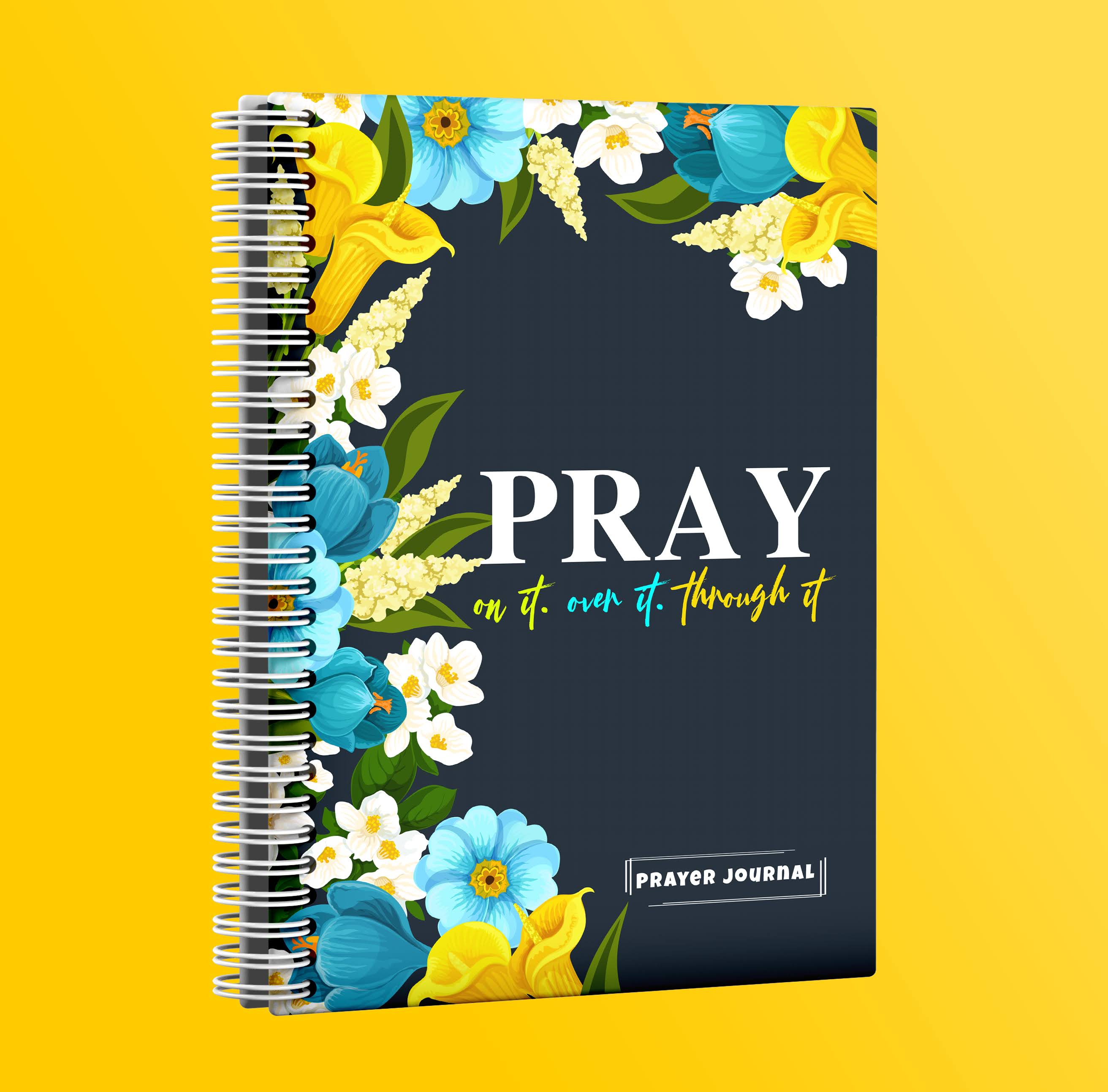 Prayer Journal – Prayer over it, on it, through it | Female Gift | Journal | Christian Gift | Work Gift Idea | Female Gift Idea | Travel Gift Idea