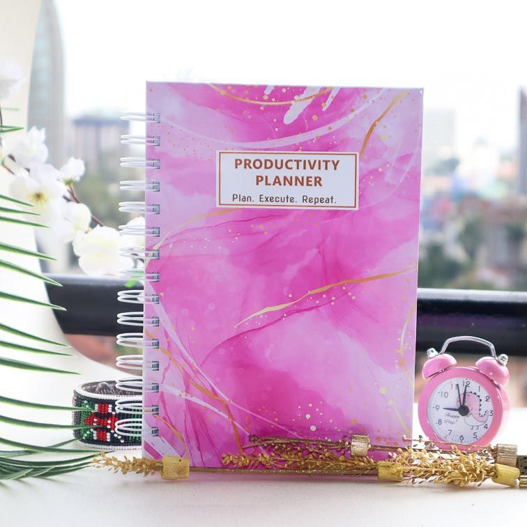 6 Months Pink Productivity Planner Notebook | To-do-list | Work Cute Gift | Female Gift Idea | Planner | Notebook | Journa
