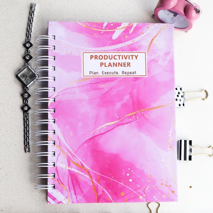 6 Months Pink Productivity Planner Notebook | To-do-list | Work Cute Gift | Female Gift Idea | Planner | Notebook | Journa