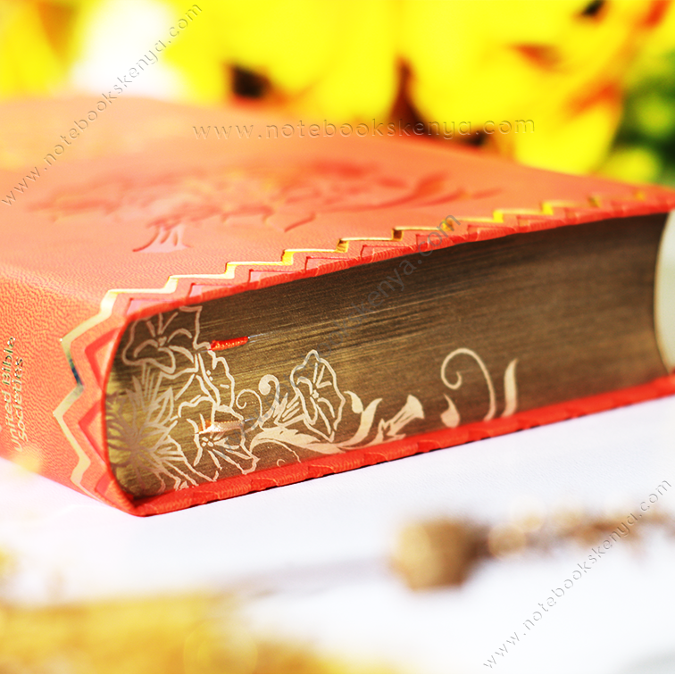 African Women Devotional Bible | Orange Leather Cover | Christian Bible ESV |  English Standard Version (ESV) | Christian Gift Idea | Bible Study