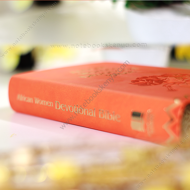 African Women Devotional Bible | Orange Leather Cover | Christian Bible ESV |  English Standard Version (ESV) | Christian Gift Idea | Bible Study