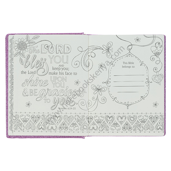 ESV Purple Glitter Hardcover My Creative Bible For Girls | Girls Creative Bible | Bibles for Girls | Christian Bible ESV | English Standard Version (ESV)