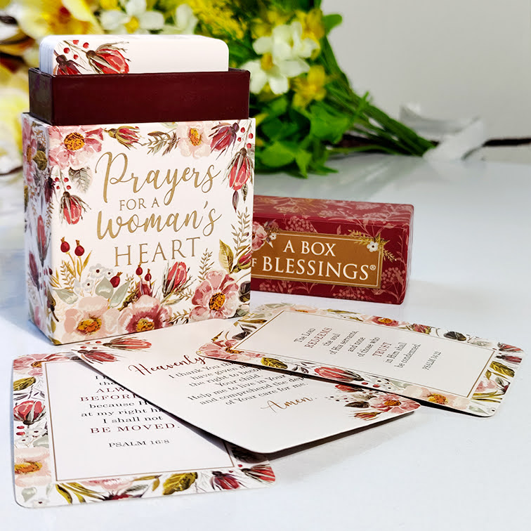 Prayers for a Woman’s Heart (Boxed Set) | Prayer Cards | Woman Girl Female Gift | Christian Gift | Mothers Day Gift | Gift Cards | Pocket Size Scripture Cards | Hearty Gift