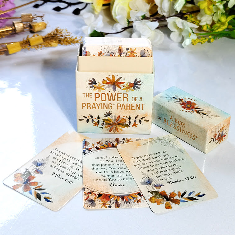 The Power of a Praying Parent (Boxed Cards) | Prayer Cards | Woman Girl Female Gift | Christian Gift | Mothers Day Gift | Gift Cards | Pocket Size Scripture Cards | Male Gift Idea | Parent Gift Cards