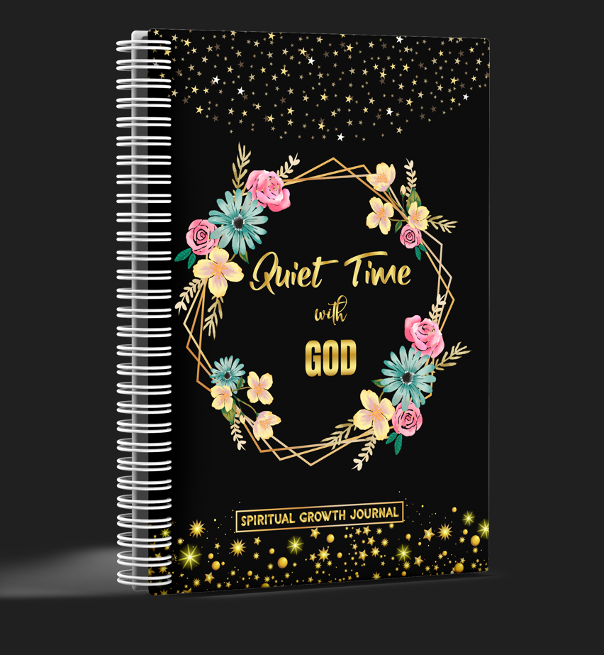 Spiritual Growth Journal – Quiet Time with God | Live by Faith | Grow in Grace | Female Gift | Journal | Christian Gift | Work Gift Idea | Female Gift Idea | Travel Gift Idea
