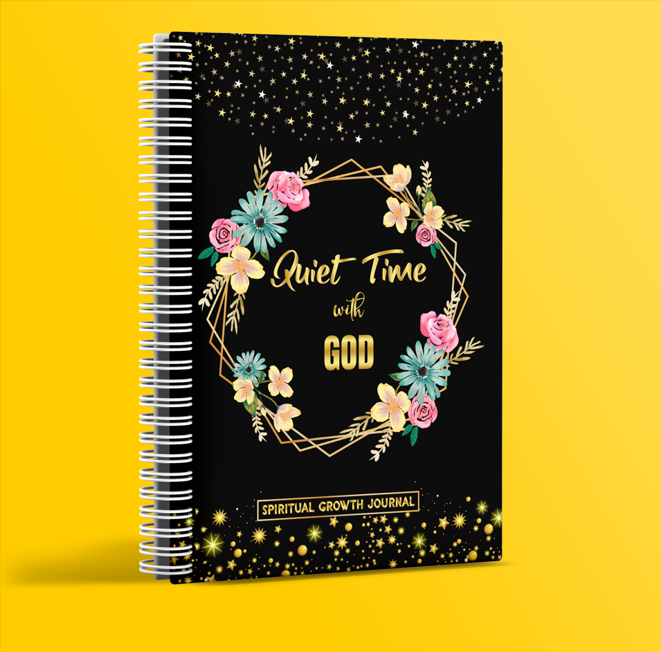Spiritual Growth Journal – Quiet Time with God | Live by Faith | Grow in Grace | Female Gift | Journal | Christian Gift | Work Gift Idea | Female Gift Idea | Travel Gift Idea