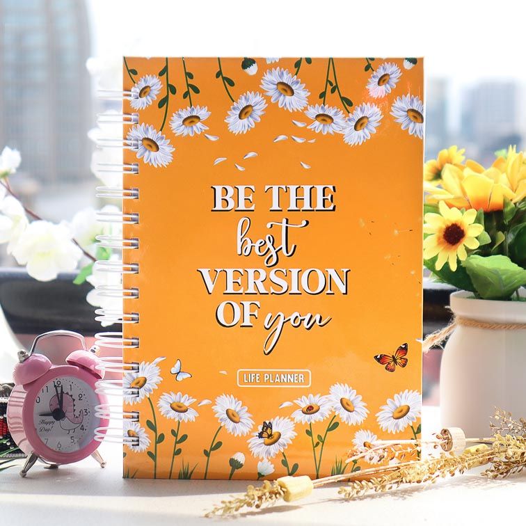 6 Months Undated Yellow Life Planner | Journal  | Notebook | To-do-list | Work Cute Gift | Female Gift | Gift Idea | Daily Planner | Journal | Monthly Planner | Budget Plan