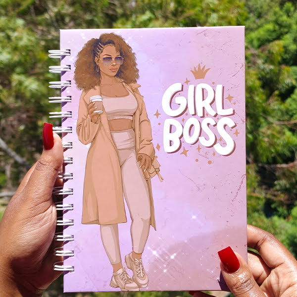 Girl Boss Chique Girly Notebook | Notebook Journal | Notebook Diary | Plain Notebook | Writing Notebook | Girly Notebook | Chic Notebook | Gift Idea | Feminine Gift Idea | Work Gift Idea