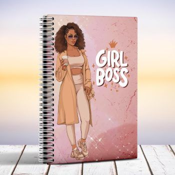 Girl Boss Chique Girly Notebook | Notebook Journal | Notebook Diary | Plain Notebook | Writing Notebook | Girly Notebook | Chic Notebook | Gift Idea | Feminine Gift Idea | Work Gift Idea