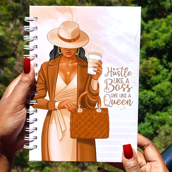 Boss Queen Elegant Chique Notebook | Notebook Journal | Notebook Diary | Plain Notebook | Writing Notebook | Girly Notebook | Chic Notebook | Gift Idea | Feminine Gift Idea | Work Gift Idea