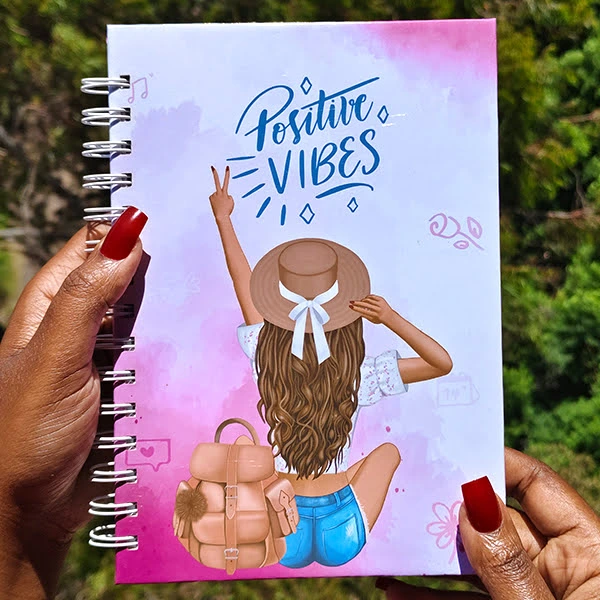 Chique Positive Vibes Notebook | Notebook Journal | Notebook Diary | Plain Notebook | Writing Notebook | Girly Notebook | Chic Notebook | Gift Idea | Feminine Gift Idea | Work Gift Idea