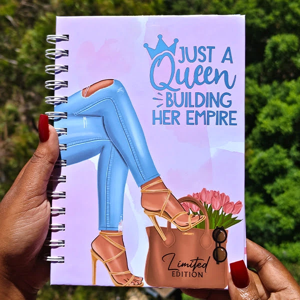 Just a Queen Building Her Empire Notebook | Notebook Journal | Notebook Diary | Plain Notebook | Writing Notebook | Girly Notebook | Chic Notebook | Gift Idea | Feminine Gift Idea | Work Gift Idea