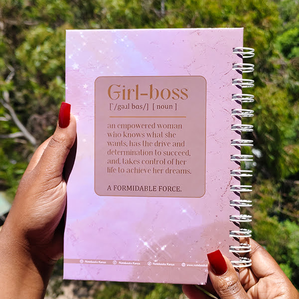 Girl Boss Chique Girly Notebook | Notebook Journal | Notebook Diary | Plain Notebook | Writing Notebook | Girly Notebook | Chic Notebook | Gift Idea | Feminine Gift Idea | Work Gift Idea