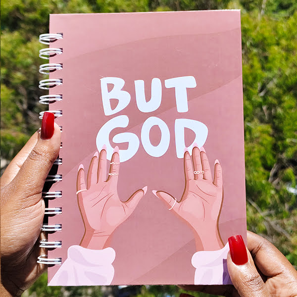 But God | Christian Notebook | Notebook Journal | Notebook Diary | Plain Notebook | Writing Notebook | Girly Notebook | Chic Notebook | Gift Idea | Feminine Gift Idea | Work Gift Idea