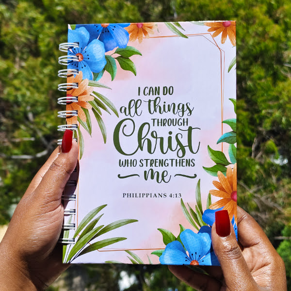 I Can Do all Things | Christian Notebook | Notebook Journal | Notebook Diary | Plain Notebook | Writing Notebook | Girly Notebook | Chic Notebook | Gift Idea | Feminine Gift Idea | Work Gift Idea