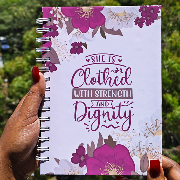 She is Clothed | Christian Notebook | Notebook Journal | Notebook Diary | Plain Notebook | Writing Notebook | Girly Notebook | Chic Notebook | Gift Idea | Feminine Gift Idea | Work Gift Idea