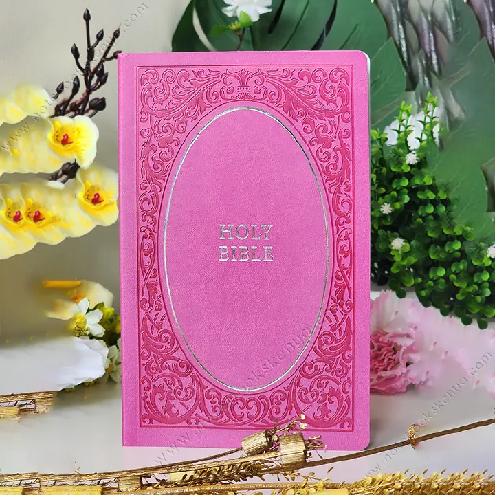 NIV Holy Bible Soft Touch Edition Pink | Comfort Print | Imitation Leather | Christian Bible NIV | New International Bible (NIV) | Floral Bible | Gift Idea | Pink Bible