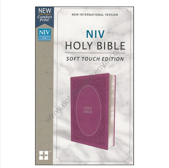 NIV Holy Bible Soft Touch Edition Pink | Comfort Print | Imitation Leather | Christian Bible NIV | New International Bible (NIV) | Floral Bible | Gift Idea | Pink Bible