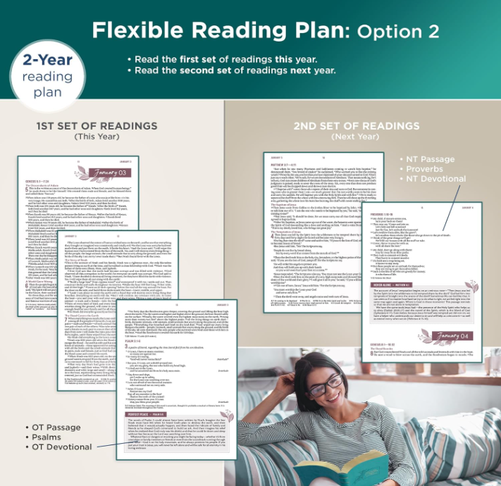 NLT Pink Floral Hardcover Everyday Devotional Bible for Women | Comfort Print | Christian Bible NLT | New Living Translation (NLT) | Floral Bible | Gift Idea | Pink Bible | Devotional Bible