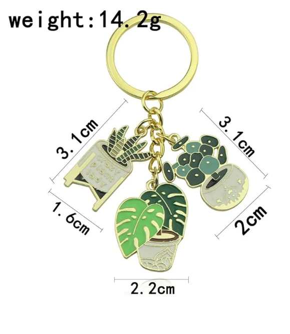 Cute Enamel Cactus & Flower Keychain | A Touch of Nature | Key Chain for Keys | Key Holder | Plant Lover Key Chain | Cute Gift | Male Female Gift | Backpack Pendant | Car Key Holder | Bag Acessories