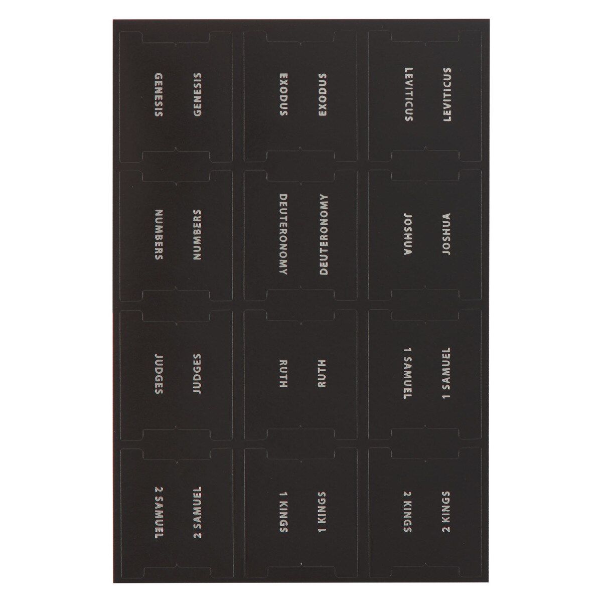 Old and New Testament Black with Gold Bible Indexing Tabs | Index Tabs | Bible Accessories | Elegance Meets Functionality | Bible Index Tabs | Book Markers | Office, School and Home Supplies