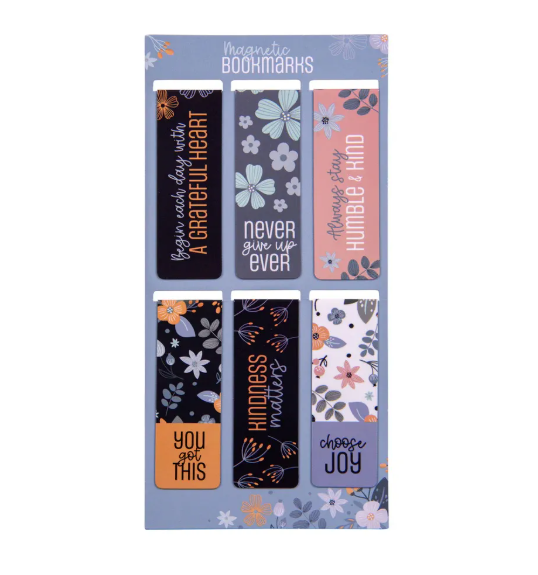 A Grateful Heart Six-Piece Magnetic Bookmark Set | Idea| Readers Gift | Scripture Bookmarks | Christian Gift | Affirmation Bookmarks | Magnetic Book marks | Book Marks | Creative Gift