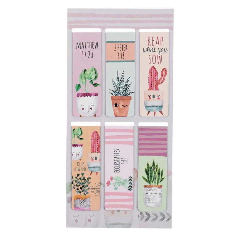 Grow In Grace Magnetic Bookmarks Set of 6 | Idea| Readers Gift | Scripture Bookmarks | Christian Gift | Affirmation Bookmarks | Magnetic Book marks | Book Marks | Creative Gift