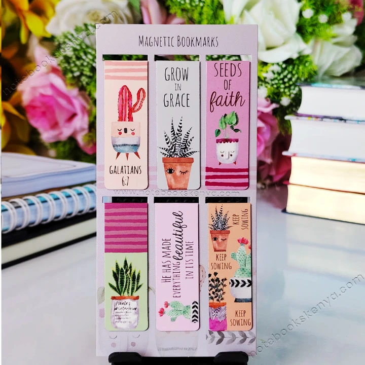 Grow In Grace Magnetic Bookmarks Set of 6 | Idea| Readers Gift | Scripture Bookmarks | Christian Gift | Affirmation Bookmarks | Magnetic Book marks | Book Marks | Creative Gift