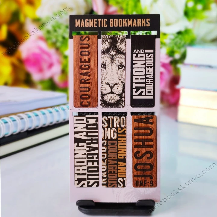 Strong & Courageous Magnetic Bookmarks (Set of 6)  | Male Gift | Idea| Readers Gift | Scripture Bookmarks | Christian Gift | Affirmation Bookmarks | Magnetic Book marks | Book Marks | Creative Gift