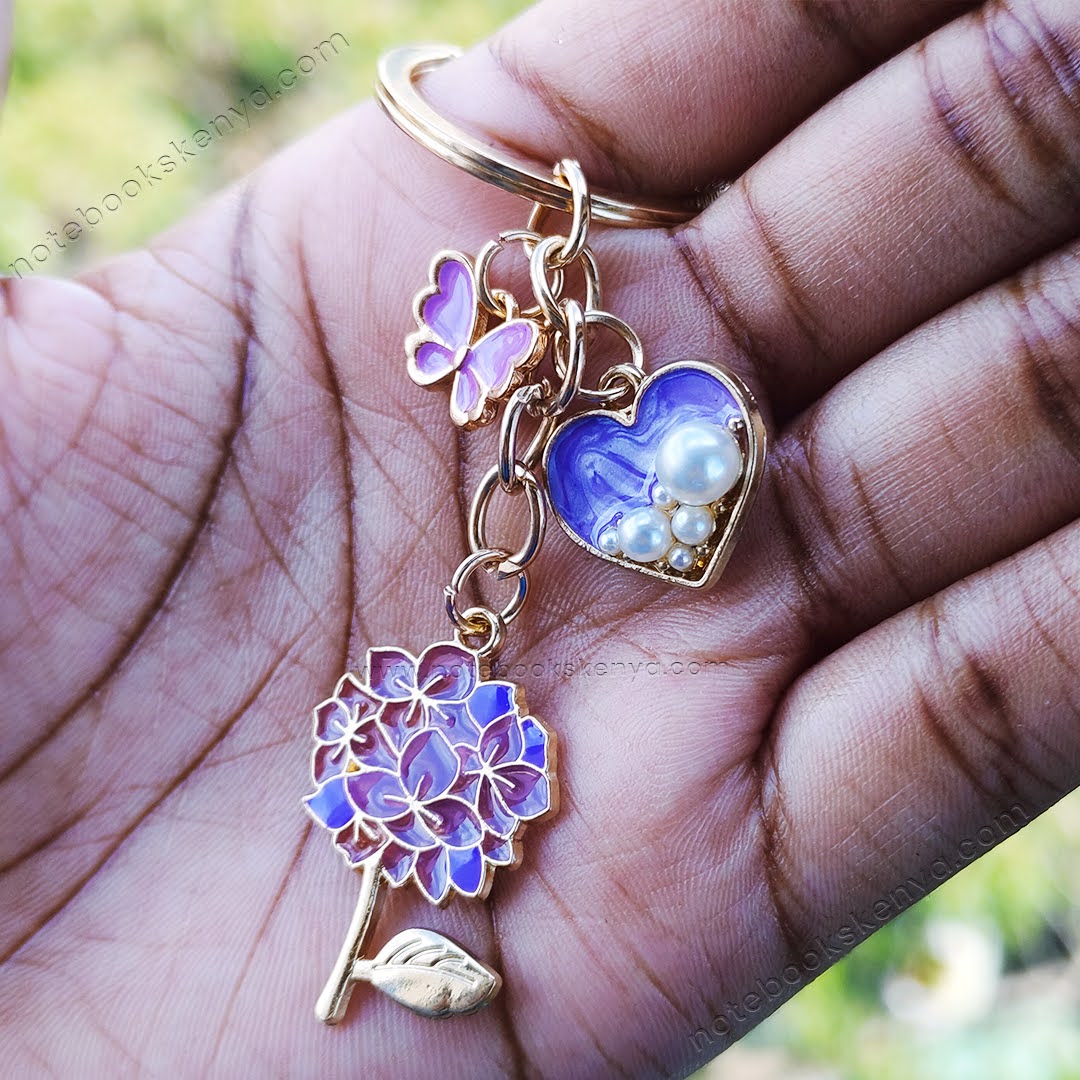 Cute Enamel Keychain | Butterfly, Flower, Charms | Key Chain for Keys | Key Holder | Plant Lover Key Chain | Cute Gift | Male Female Gift | Backpack Pendant | Car Key Holder | Bag Acessories