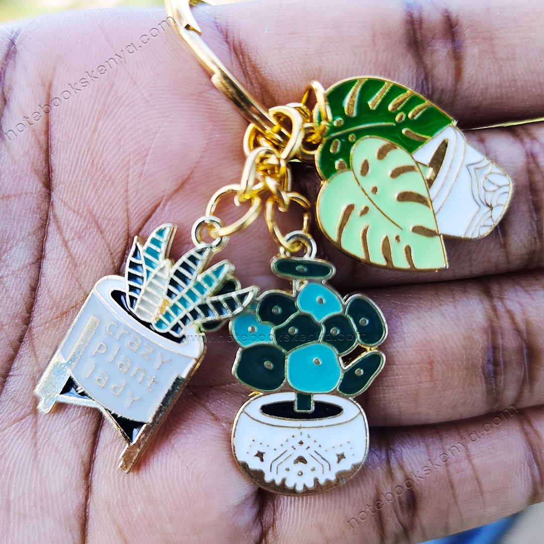 Cute Enamel Cactus & Flower Keychain | A Touch of Nature | Key Chain for Keys | Key Holder | Plant Lover Key Chain | Cute Gift | Male Female Gift | Backpack Pendant | Car Key Holder | Bag Acessories