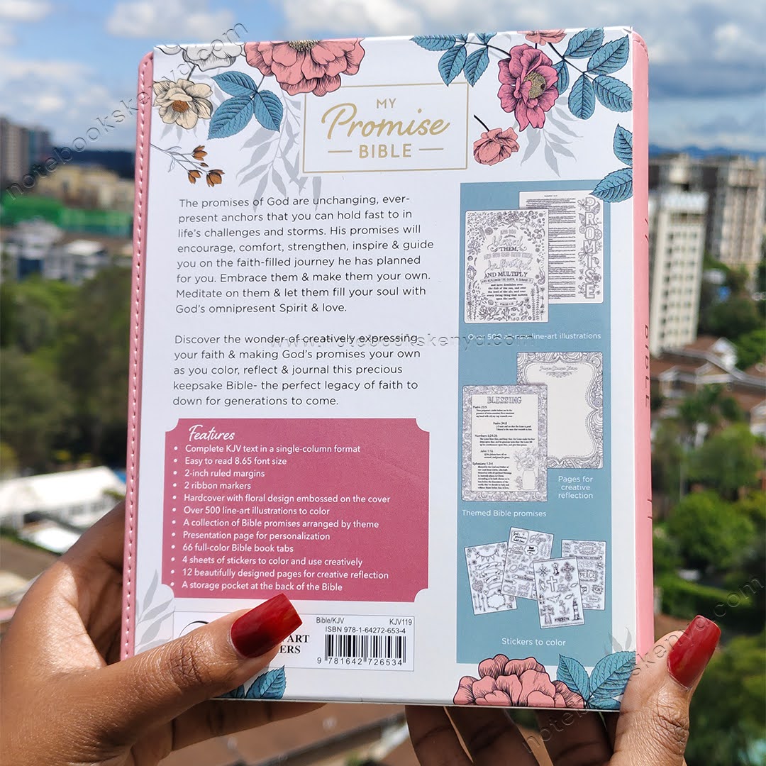KJV Pink Faux Leather My Promise Bible – Journaling Edition | Christian Bible KJV | King James Version (KJV) | Floral Bible | Girl Gift | Gift | Jornaling Bible