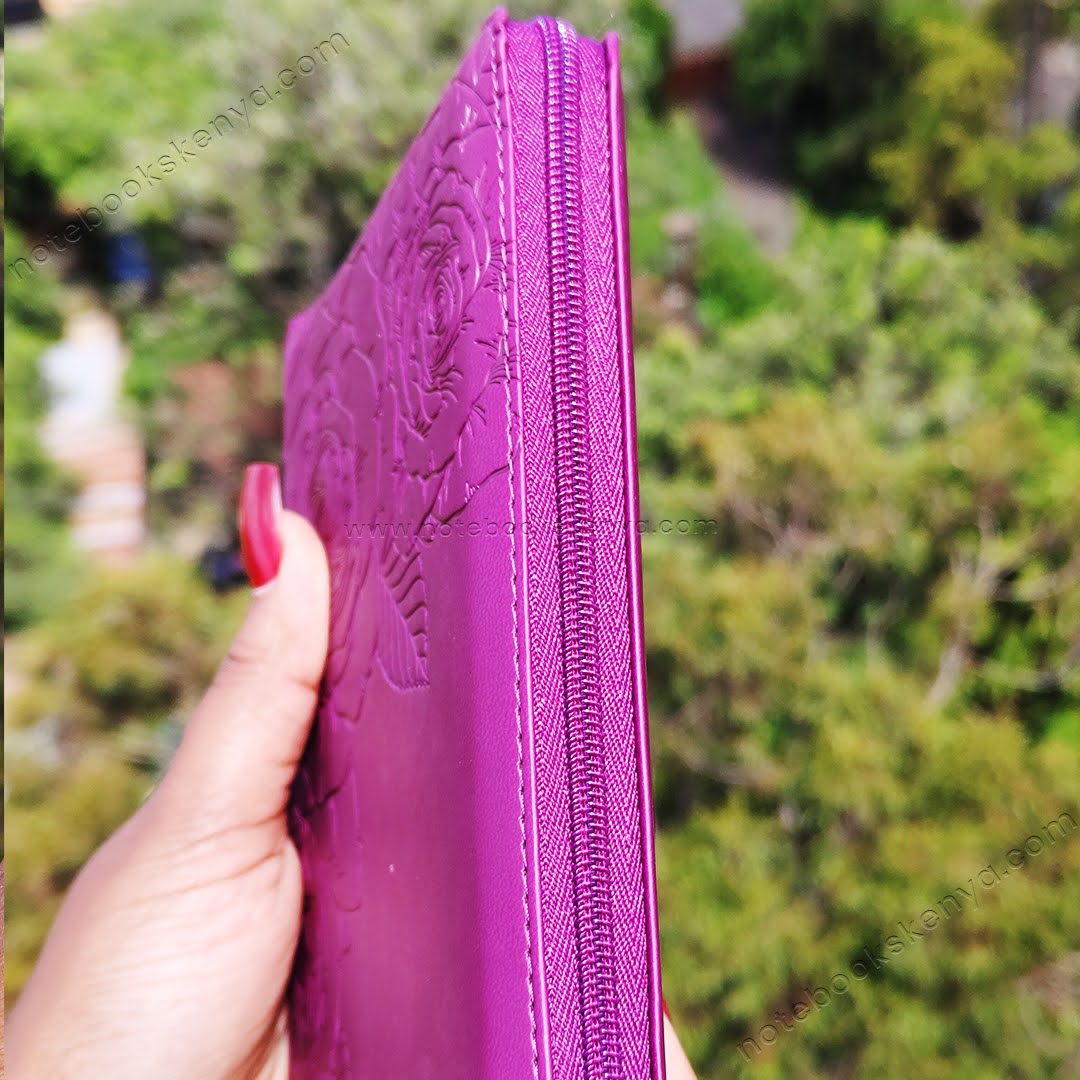 KJV Merlot Faux Leather Compact Bible with Zip  | Christian Bible KJV | King James Version (KJV) | Floral Bible | Girl Gift | Gift | Zipped Bible