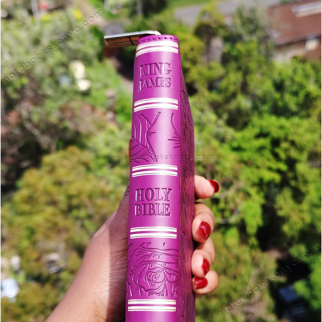 KJV Merlot Faux Leather Compact Bible with Zip  | Christian Bible KJV | King James Version (KJV) | Floral Bible | Girl Gift | Gift | Zipped Bible