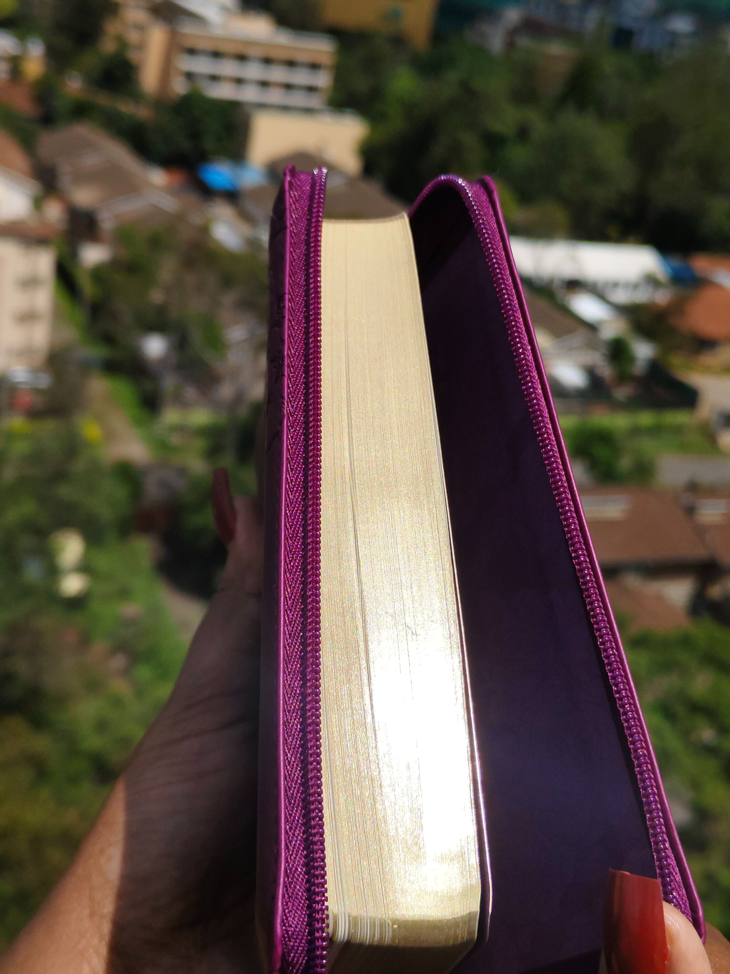 KJV Merlot Faux Leather Compact Bible with Zip  | Christian Bible KJV | King James Version (KJV) | Floral Bible | Girl Gift | Gift | Zipped Bible