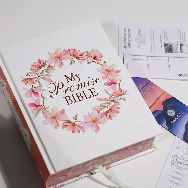 KJV Flower Garland Hardcover My Promise Bible | Christian Bible KJV | King James Version (KJV) | Coloring Bible | Decorative Bible | Floral Bible