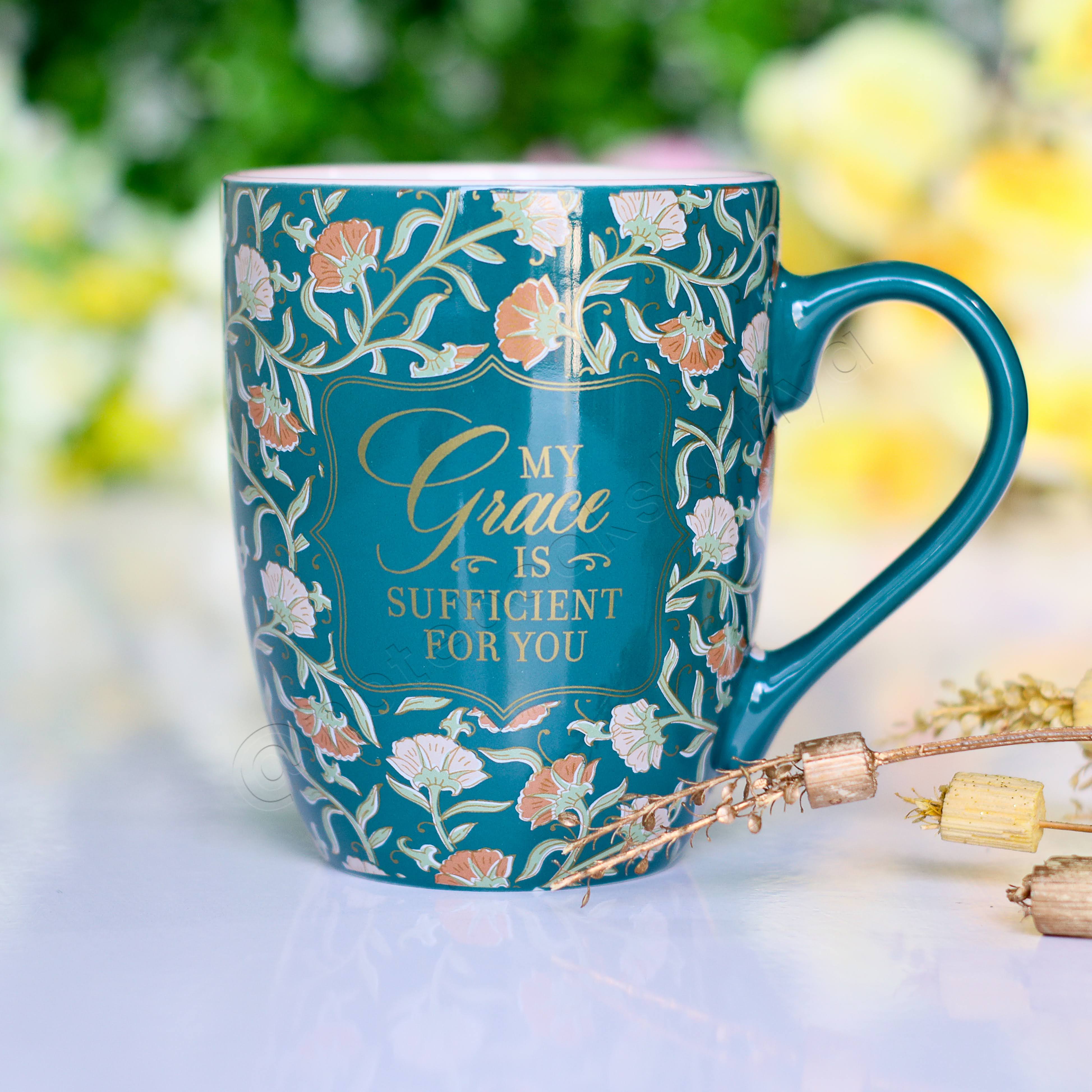 Ceramic Mug/Cup | My Grace Is Sufficient Ceramic Mug | Christian Gift Idea | Gift Idea | Branded Coffee/ Tea Mug | Feminine Gift Idea | Work Gift Idea | Affirmations