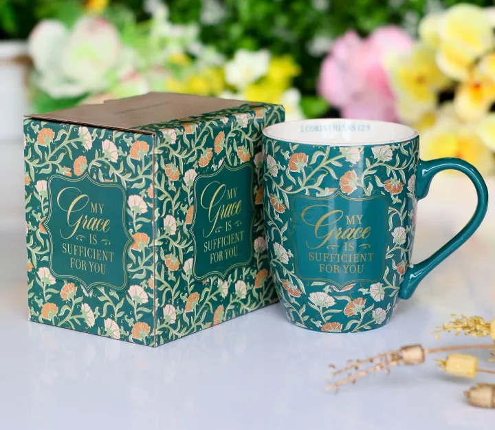 Ceramic Mug/Cup | My Grace Is Sufficient Ceramic Mug | Christian Gift Idea | Gift Idea | Branded Coffee/ Tea Mug | Feminine Gift Idea | Work Gift Idea | Affirmations