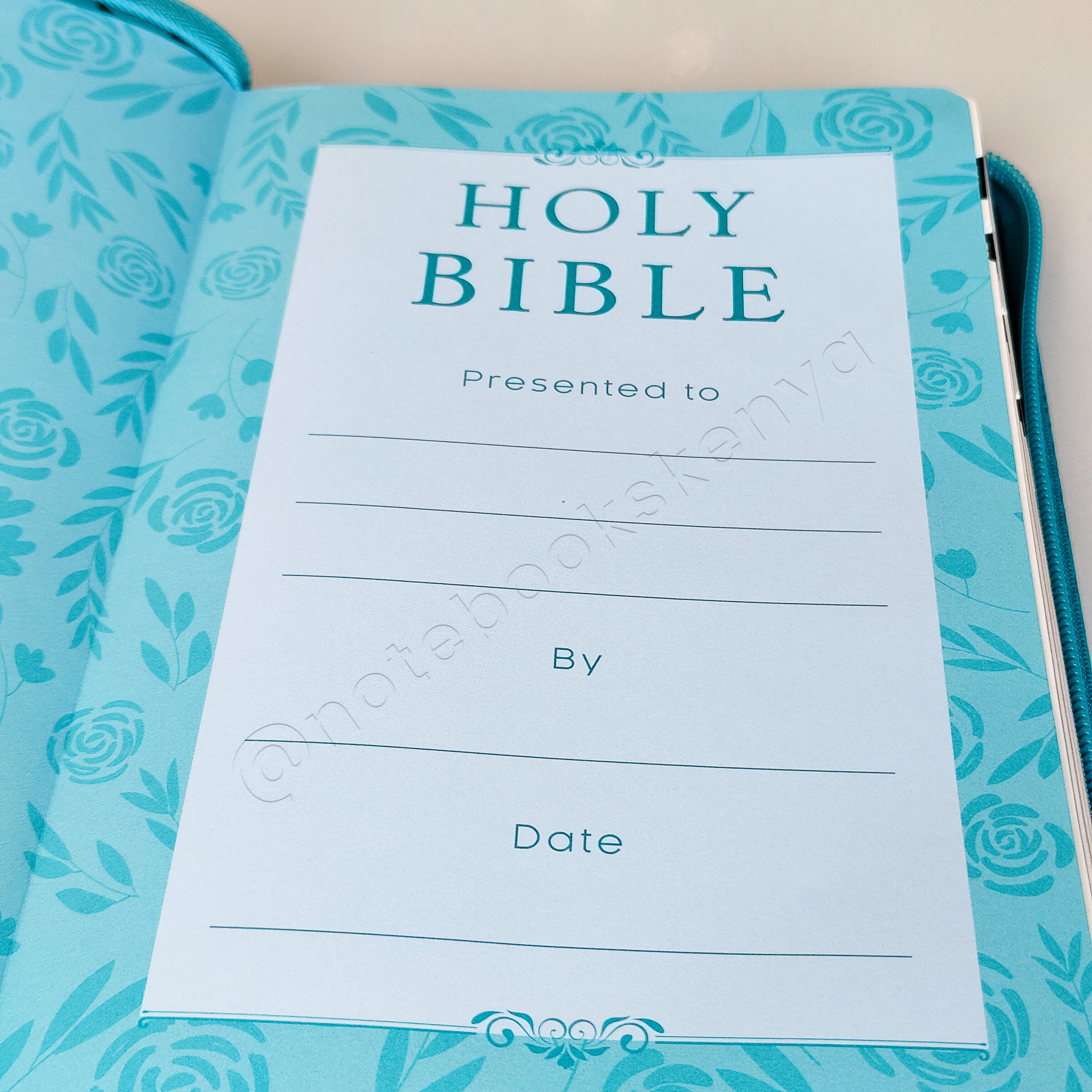 ESV Turquoise Faux Leather Standard Bible | Christian Bible ESV | English Standard Version (ESV) | Floral Bible | Girl Gift | Zipped Bible | Concordance Bible | Complete ESV text | Thumb Indexed Bible