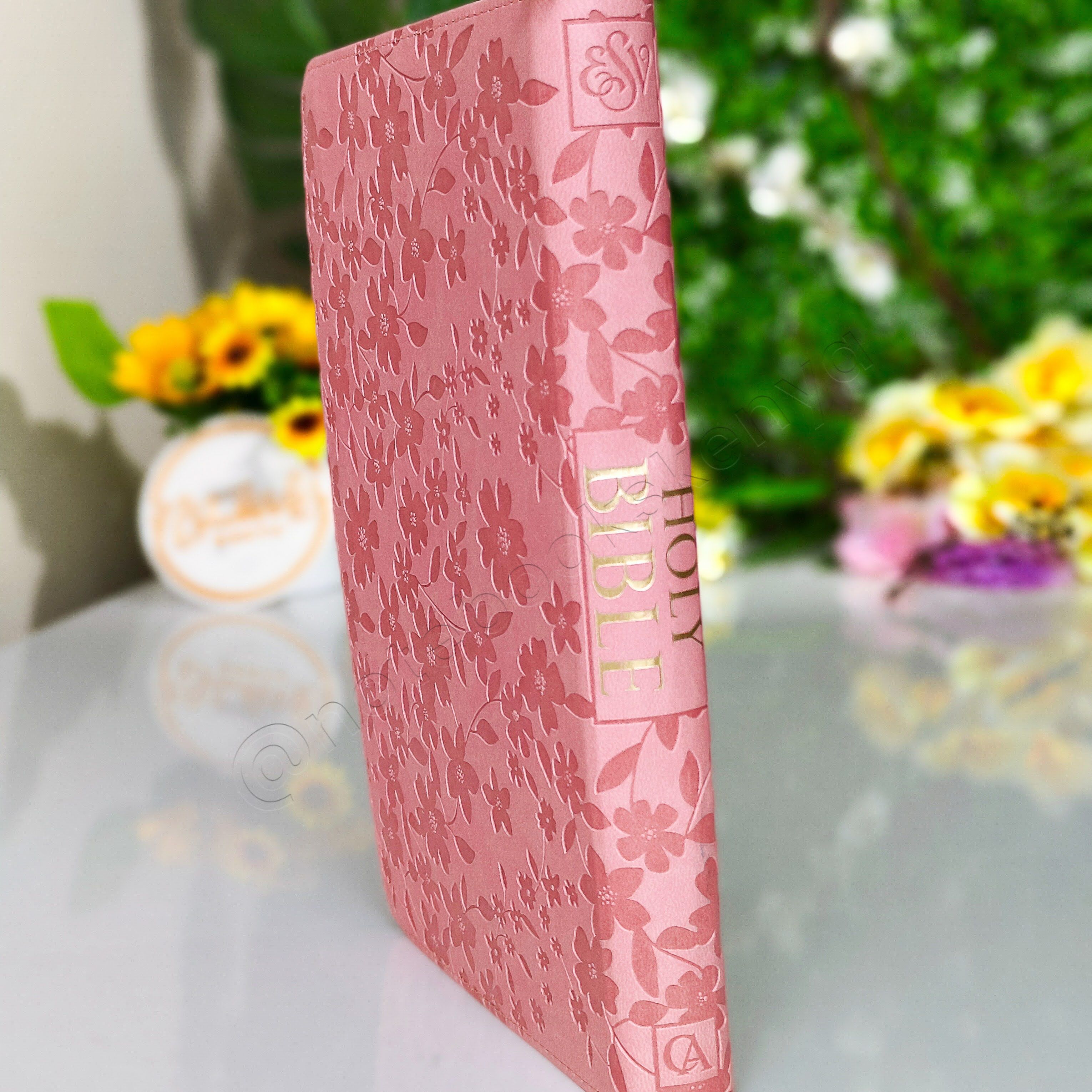 ESV Turquoise Faux Leather Standard Bible | Christian Bible ESV | English Standard Version (ESV) | Floral Bible | Girl Gift | Zipped Bible | Concordance Bible | Complete ESV text | Thumb Indexed Bible