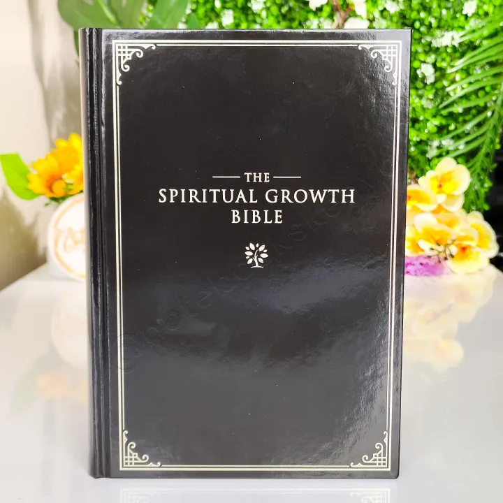 Elegant | NLT Spiritual Growth Bible – Black Hardcover | Christian Bible NLT | New Living Translation(NIV) | Gift | Concordance Bible | Spiritual Bible | Small Bible | Words In Red