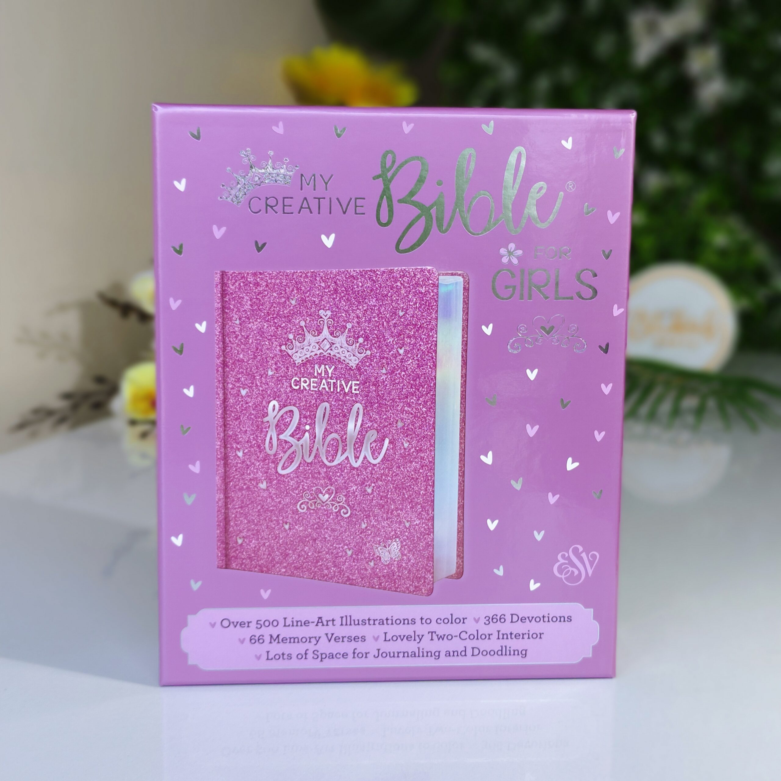 My Creative Bible for Girls – ESV Purple Glitter Hardcover Edition💜 Gifts for Girls | English Standard Version | ESV | Coloring Bible | Girl Bible