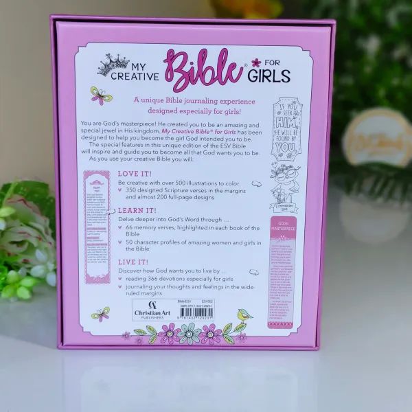 My Creative Bible for Girls – ESV Purple Glitter Hardcover Edition💜 Gifts for Girls | English Standard Version | ESV | Coloring Bible | Girl Bible