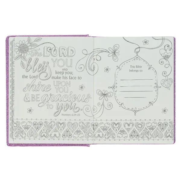My Creative Bible for Girls – ESV Purple Glitter Hardcover Edition💜 Gifts for Girls | English Standard Version | ESV | Coloring Bible | Girl Bible