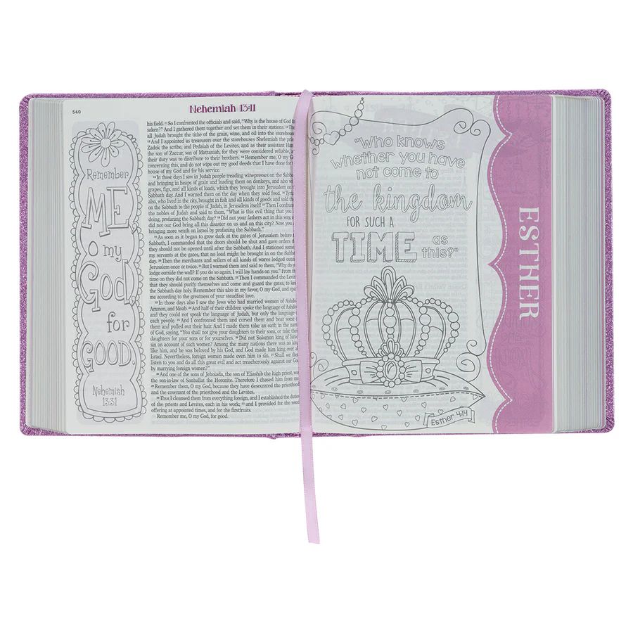 My Creative Bible for Girls – ESV Purple Glitter Hardcover Edition💜 Gifts for Girls | English Standard Version | ESV | Coloring Bible | Girl Bible