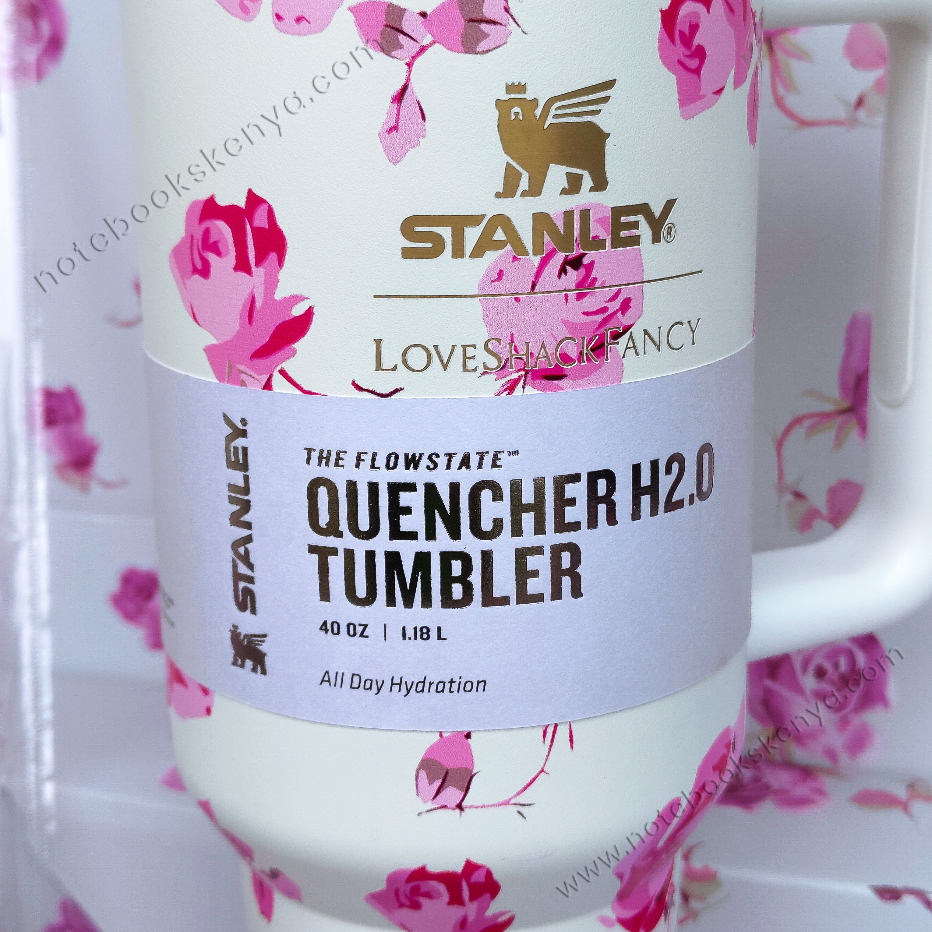 White Love Shack Fancy Double-Walled Vacuum Mug – Stainless Steel Travel Tumbler for Women | Hot & Cold Insulated Cup | Office, Car, & Picnic Use | Stanley Mug | Timeless Female Gift